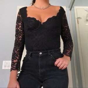 black lace one piece 🖤🍒